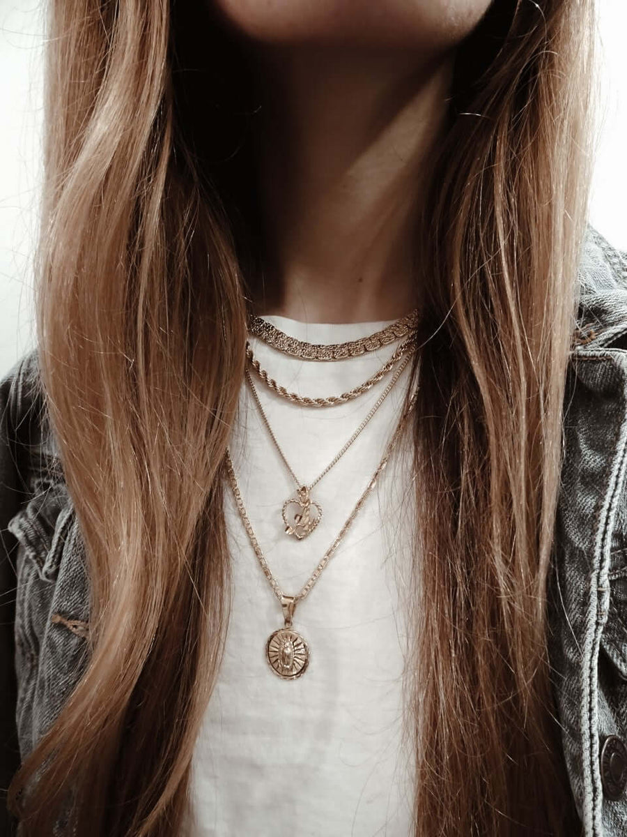The Roma Initial Heart Necklace
