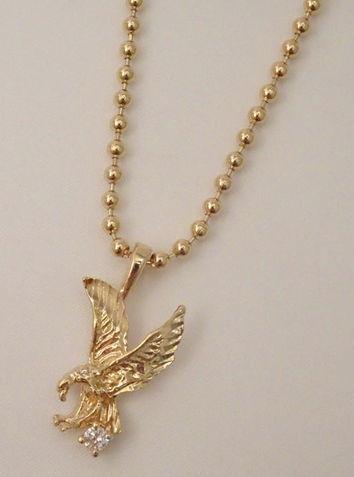 eagle necklace, gold eagle necklace, gold eagle pendant, eagle jewelry, american jewelry, biker jewelry